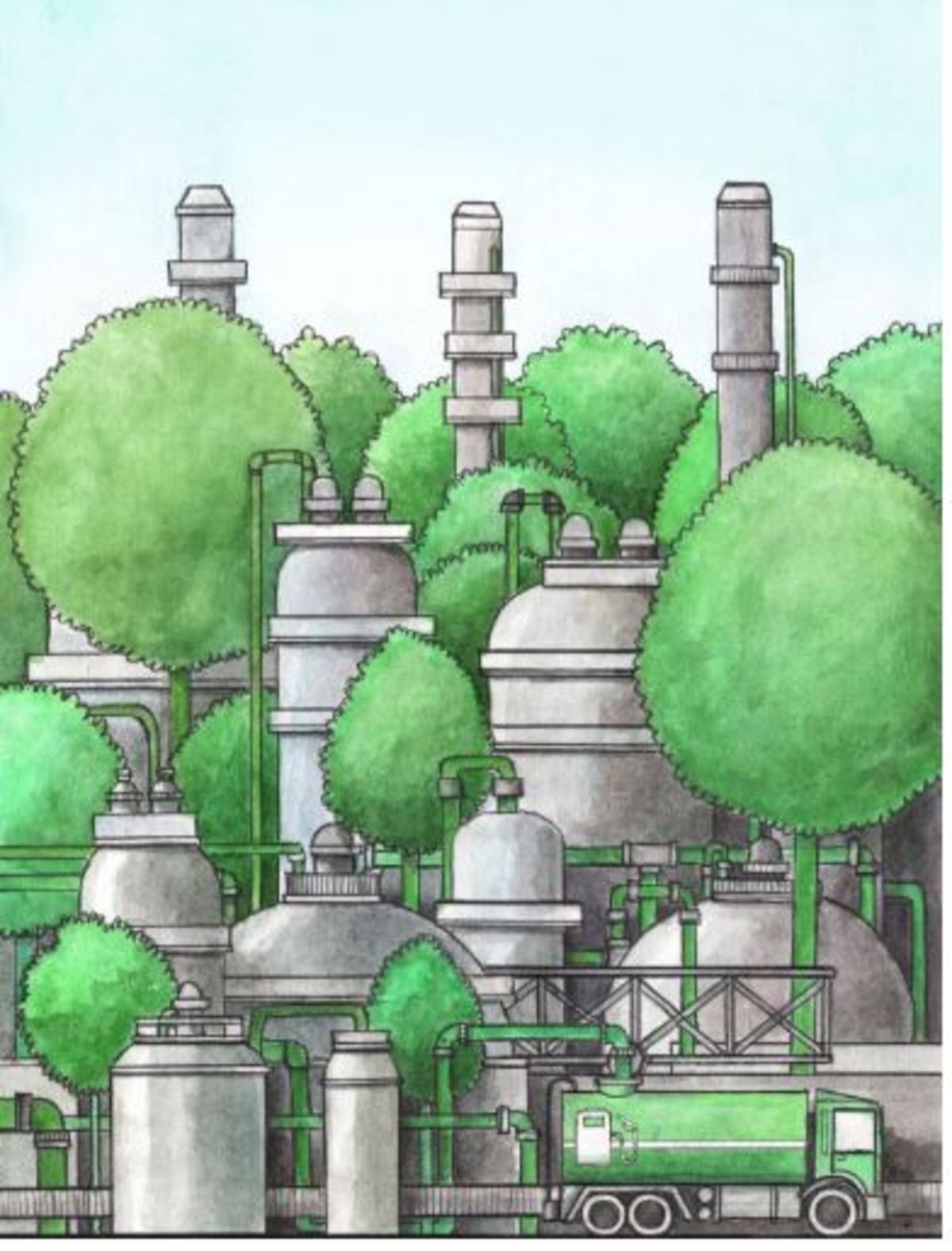 Direct upstream integration of biogasoline production into current light straight run naphtha petrorefinery processes.